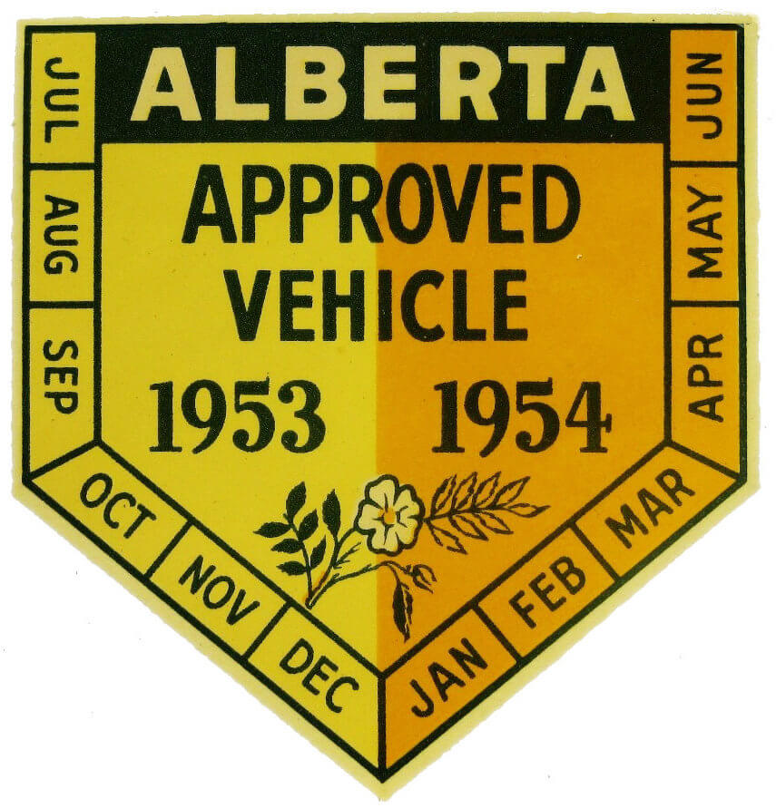 (image for) 1953-54 Alberta CANADA inspection